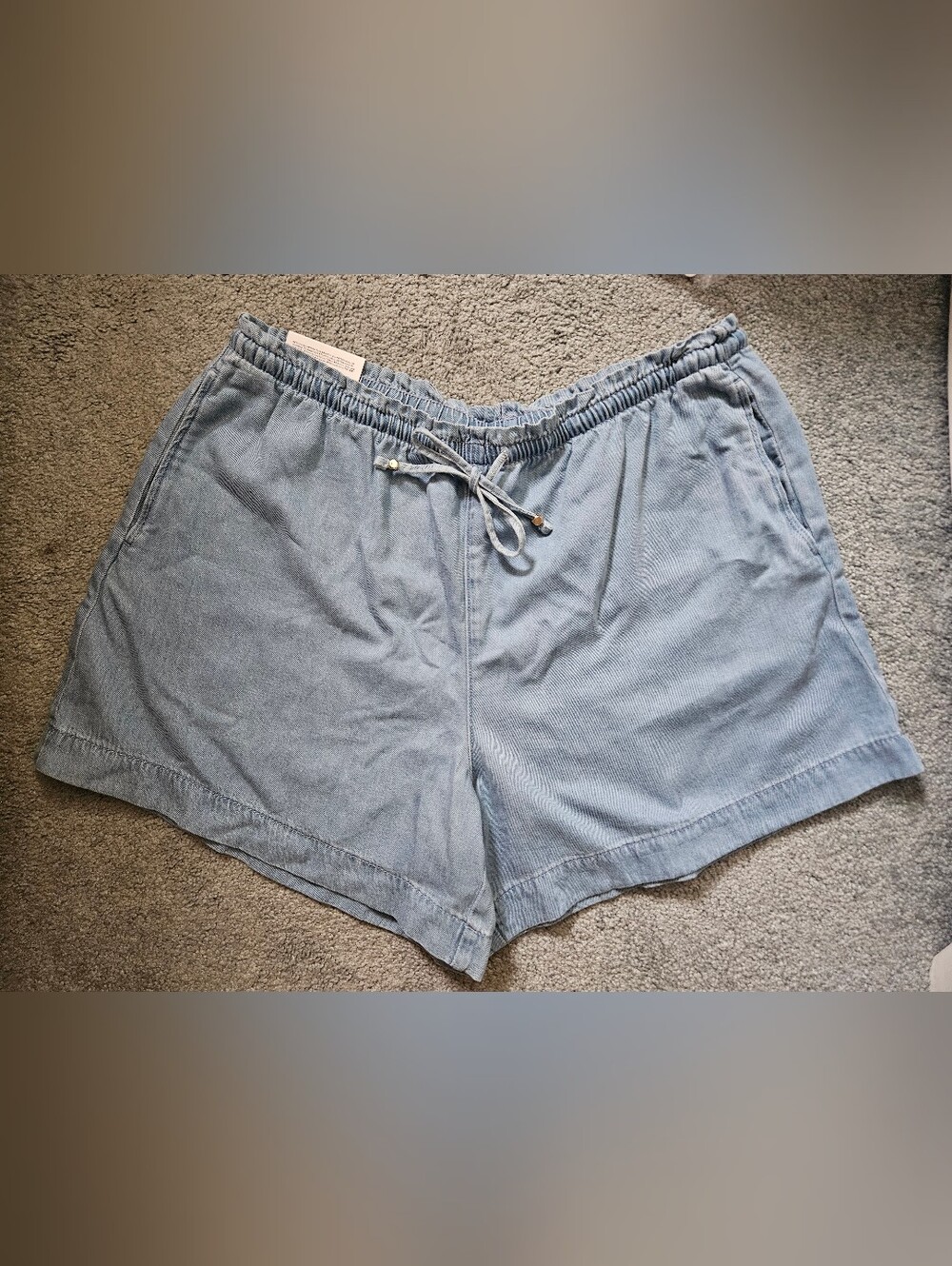 H&M Light Blue Pull On High Waist Denim Shorts